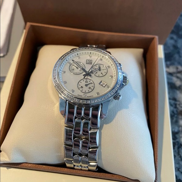 ESQ by Movado Womens Watch Diamond Bezel Mother Of Pearl - Picture 3 of 6